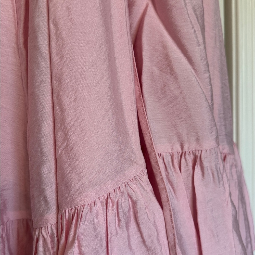 NWOT H&M PINK RUFFLE DRESS SIZE M - Picture 4 of 5